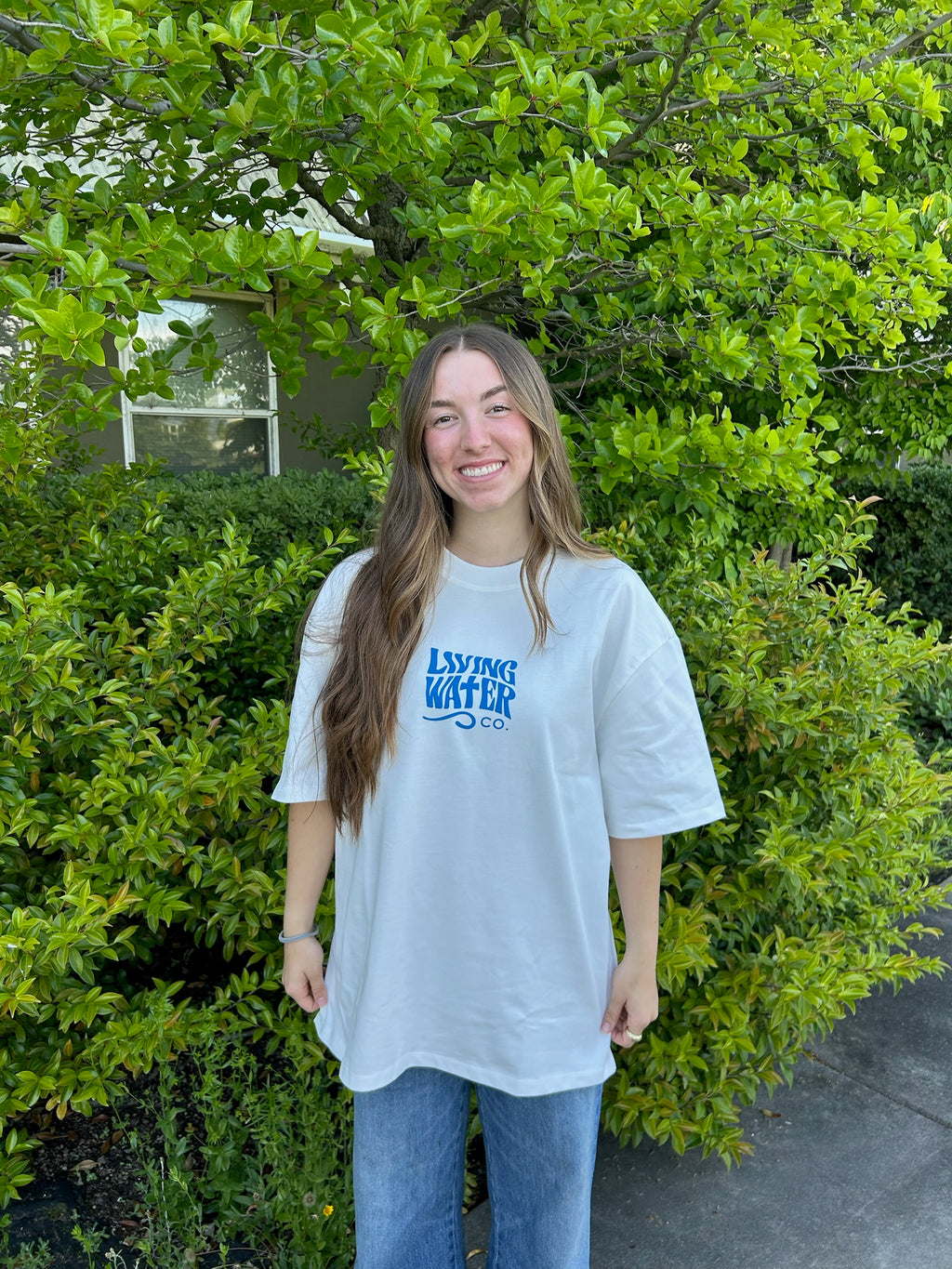 LWC Running on Water Cotton T (White Gray)