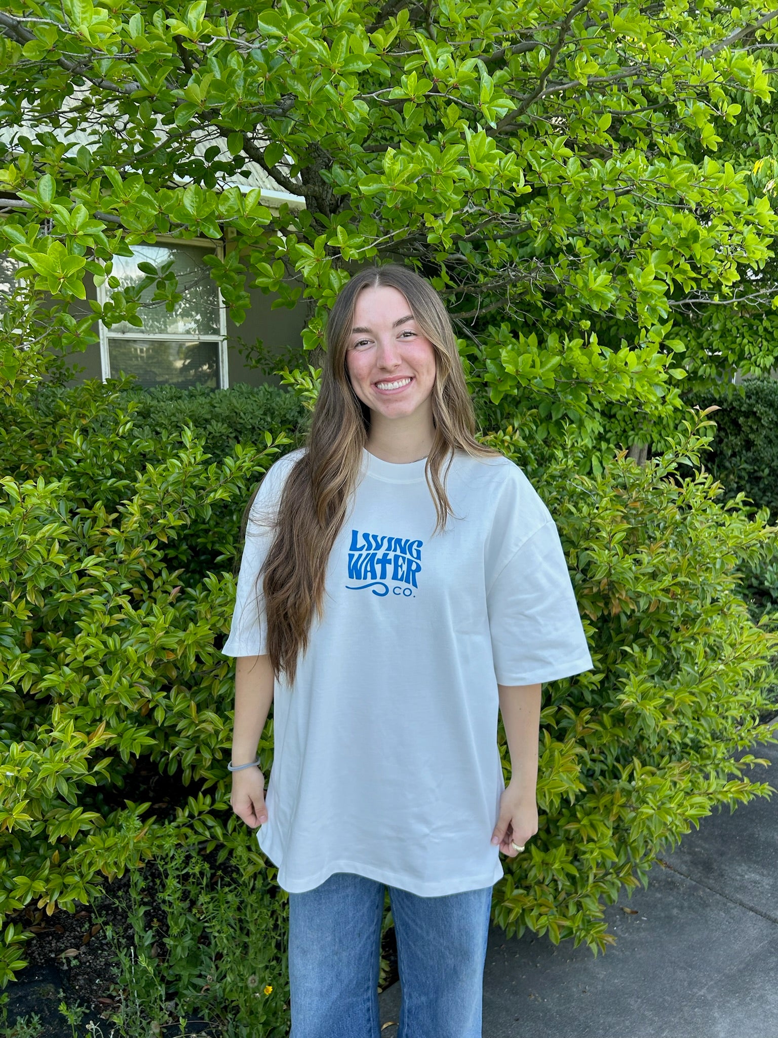 LWC Running on Water Cotton T (White Gray)