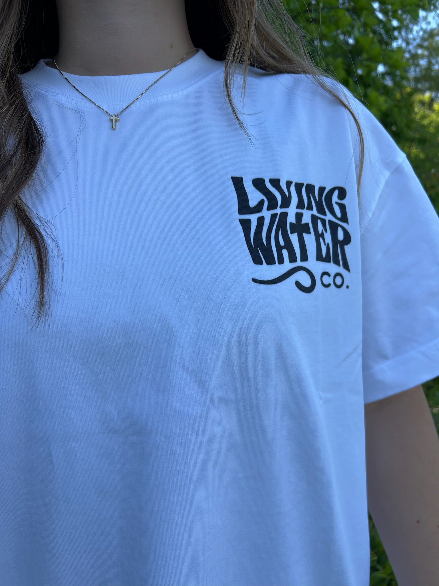 Waterfall John 7:38 (Essential Cotton T-Shirt)