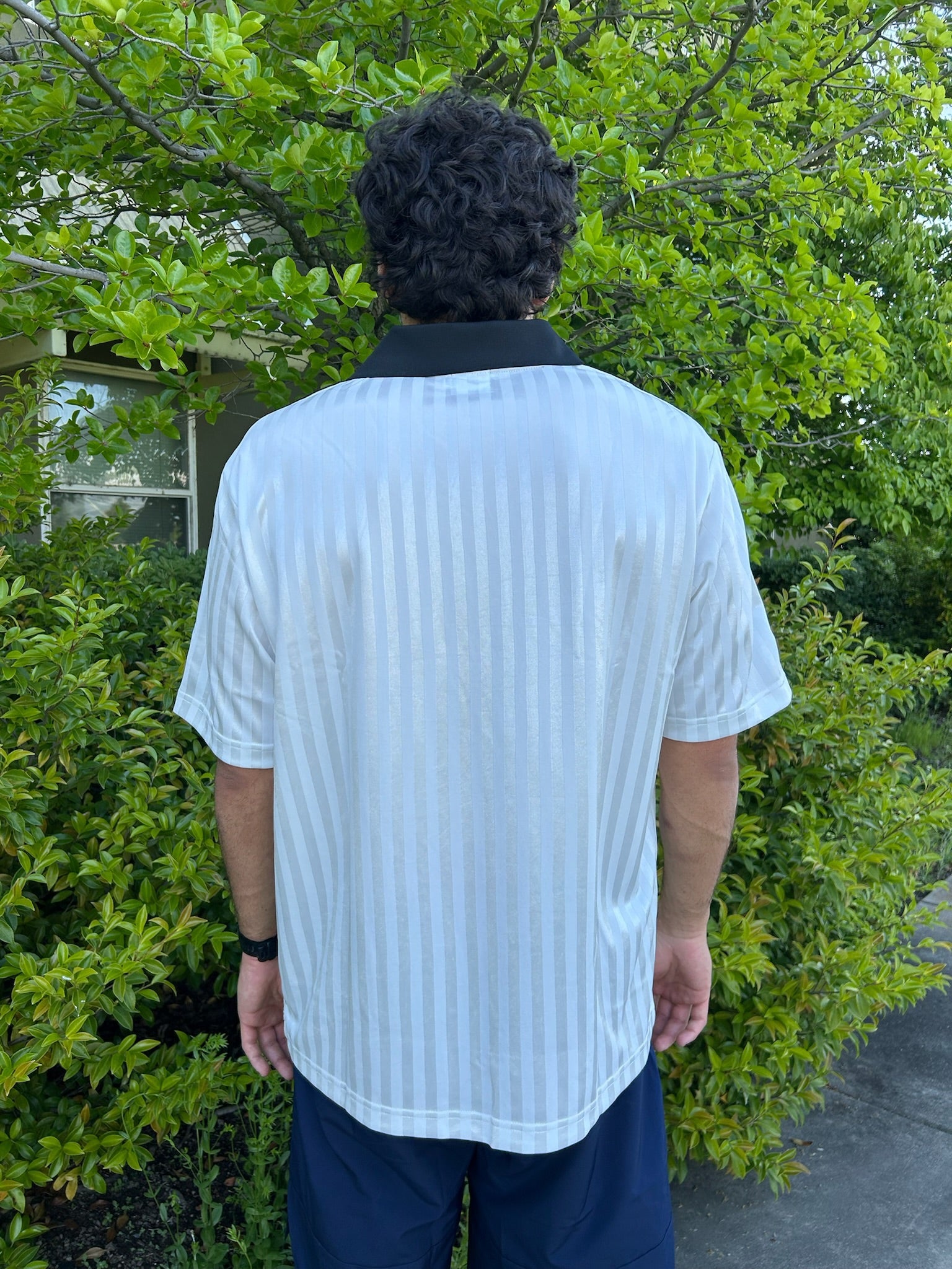 LWC Contrast Collar Striped Soccer Jersey